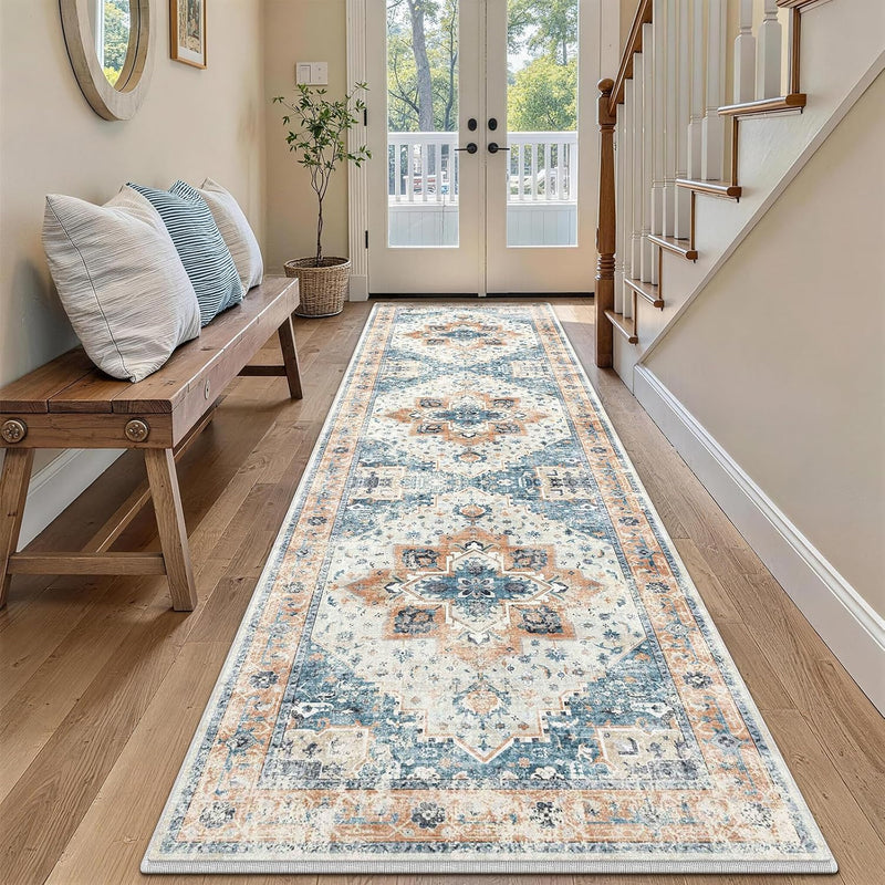 Vintage Large Nonslip Washable Rug Living Room