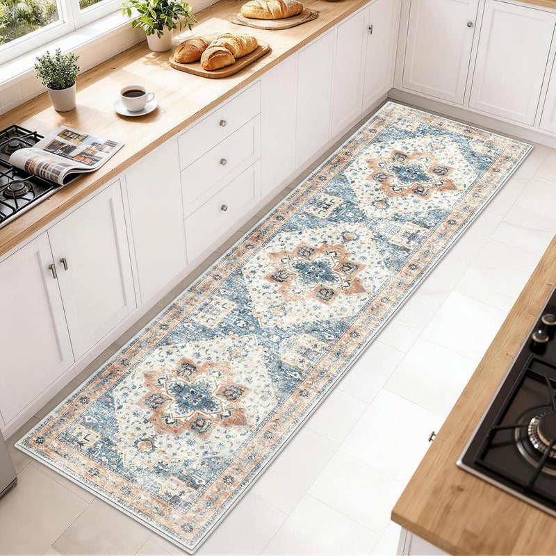 Vintage Large Nonslip Washable Rug Living Room