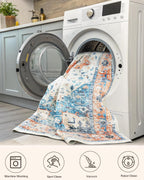 Vintage Large Nonslip Washable Rug Living Room