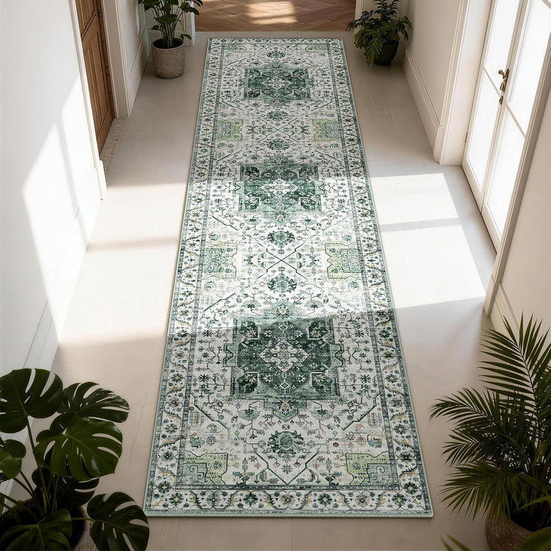 Vintage Large Nonslip Washable Rug Living Room