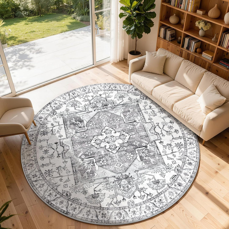 Vintage Large Nonslip Washable Rug Living Room