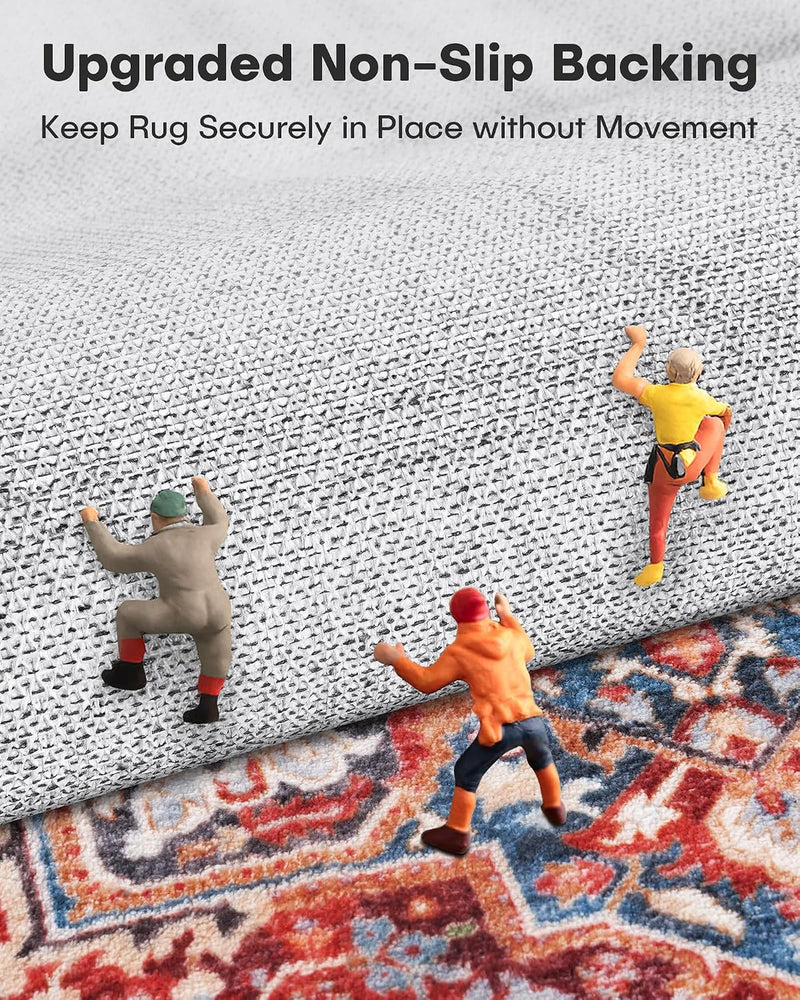 Vintage Large Nonslip Washable Rug Living Room