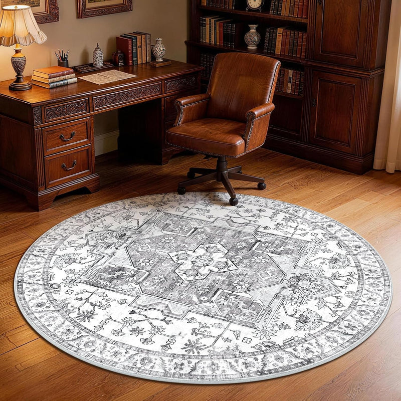 Vintage Large Nonslip Washable Rug Living Room