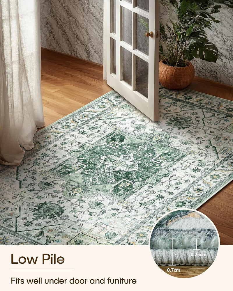 Vintage Large Nonslip Washable Rug Living Room
