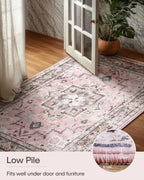 Vintage Large Nonslip Washable Rug Living Room