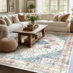 Vintage Large Nonslip Washable Rug Living Room