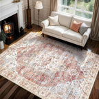 Vintage Large Nonslip Washable Rug Living Room