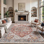 Vintage Large Nonslip Washable Rug Living Room