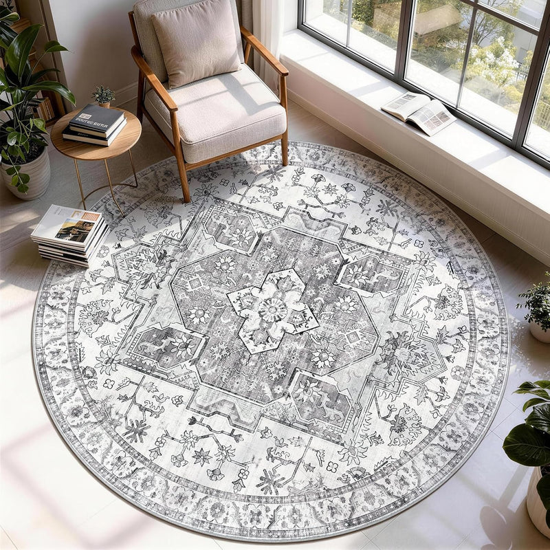 Vintage Large Nonslip Washable Rug Living Room