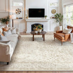 Vintage Living Room Area Rug Machine Washable
