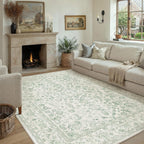 Vintage Living Room Area Rug Machine Washable