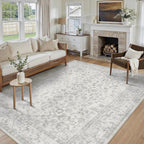 Vintage Living Room Area Rug Machine Washable