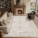 Vintage Living Room Area Rug Machine Washable