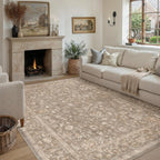 Vintage Living Room Area Rug Machine Washable