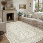 Vintage Living Room Area Rug Machine Washable