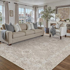 Vintage Living Room Area Rug Machine Washable