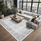 Vintage Living Room Area Rug Machine Washable
