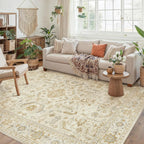 Vintage Living Room Area Rug Machine Washable