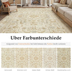 Vintage Living Room Area Rug Machine Washable