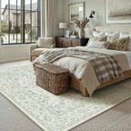 Vintage Living Room Area Rug Machine Washable