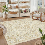 Vintage Living Room Area Rug Machine Washable