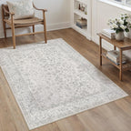 Vintage Living Room Area Rug Machine Washable