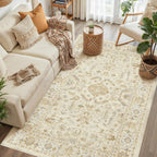 Vintage Living Room Area Rug Machine Washable