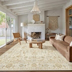 Vintage Living Room Area Rug Machine Washable