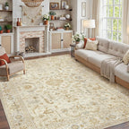 Vintage Living Room Area Rug Machine Washable
