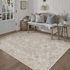 Vintage Living Room Area Rug Machine Washable
