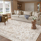 Vintage Living Room Area Rug Machine Washable