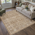 Vintage Living Room Area Rug Machine Washable