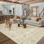 Vintage Living Room Area Rug Machine Washable