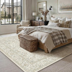 Vintage Living Room Area Rug Machine Washable