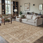 Vintage Living Room Area Rug Machine Washable