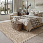 Vintage Living Room Area Rug Machine Washable
