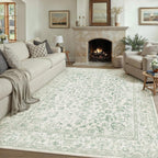 Vintage Living Room Area Rug Machine Washable