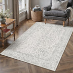 Vintage Living Room Area Rug Machine Washable