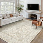 Vintage Living Room Area Rug Machine Washable