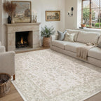Vintage Living Room Area Rug Machine Washable