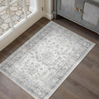 Vintage Living Room Area Rug Machine Washable