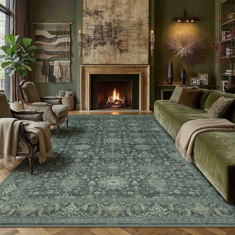 Vintage Rugs Living Room Rug Washable Carpet