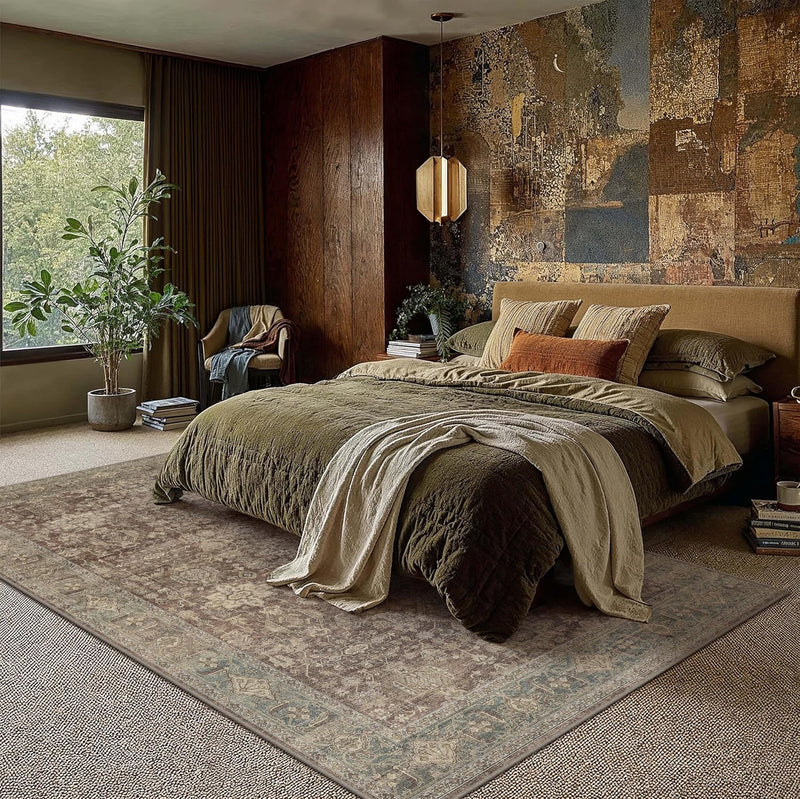 Vintage Rugs Living Room Rug Washable Carpet
