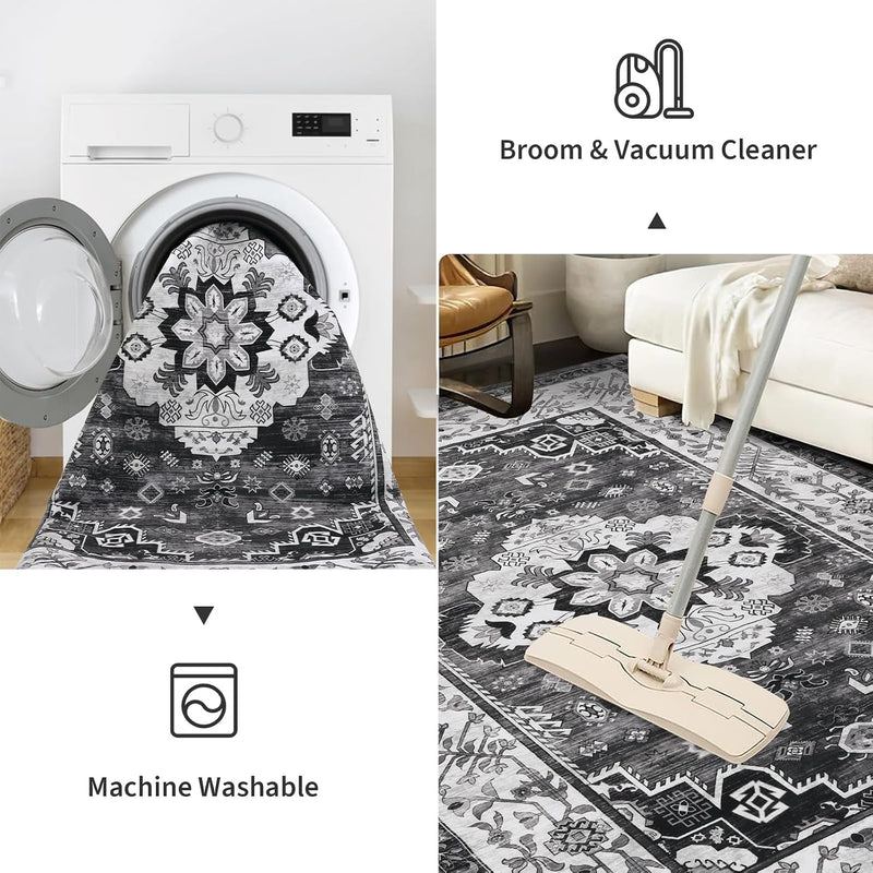 Rugs Living Room Machine Washable Non Slip