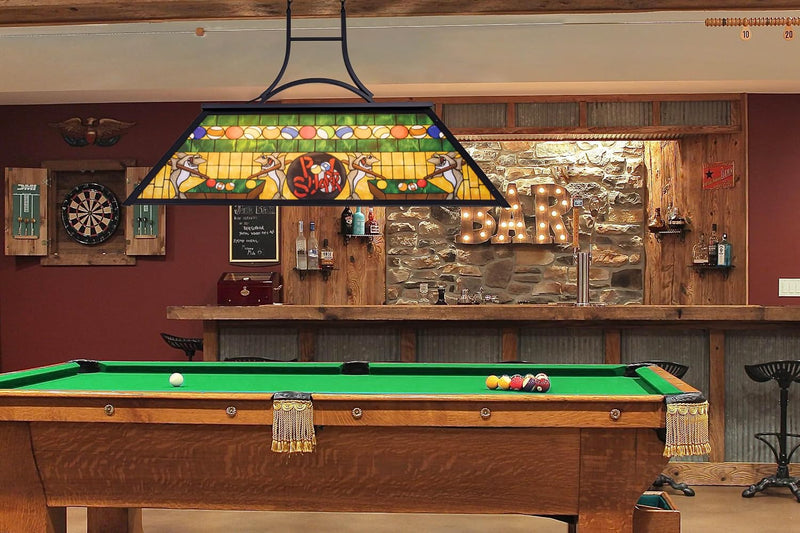 Vintage Pool Table Light 3-Light Rustic Billiards Chandelier