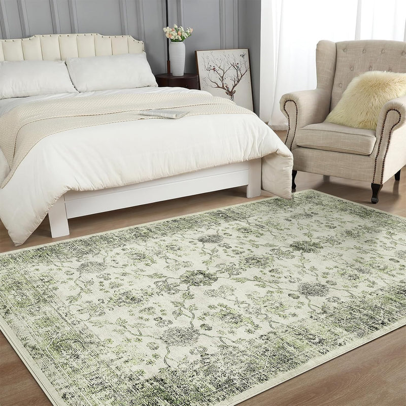 Vintage Rug160x230CM Washable Rugs Living Room Non Slip