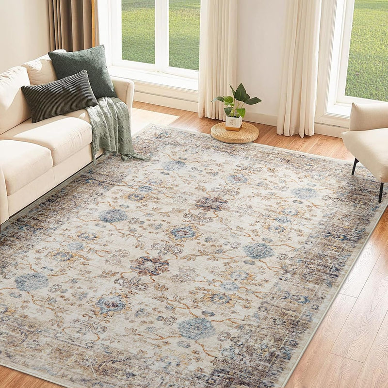 Vintage Rug160x230CM Washable Rugs Living Room Non Slip