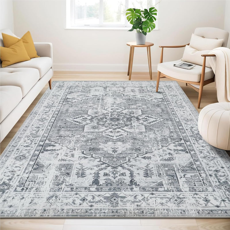 Vintage Rug160x230CM Washable Rugs Living Room Non Slip