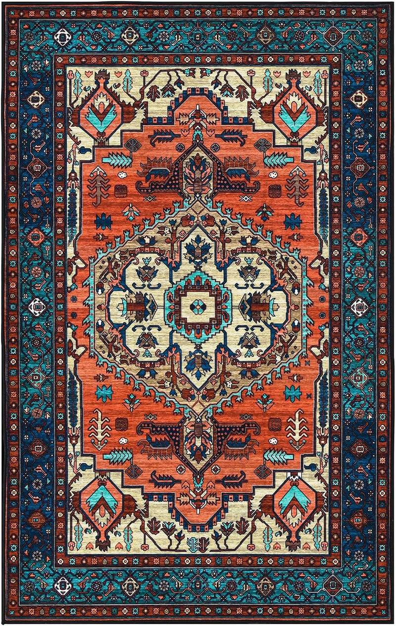 Vintage Rug160x230CM Washable Rugs Living Room Non Slip