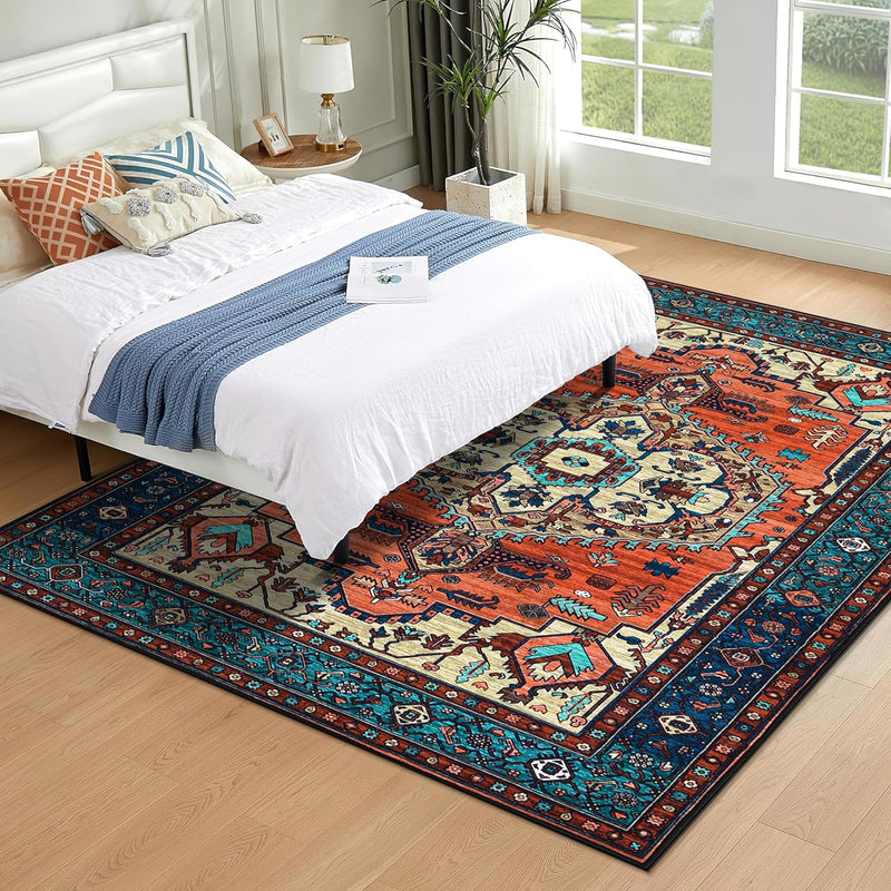 Vintage Rug160x230CM Washable Rugs Living Room Non Slip